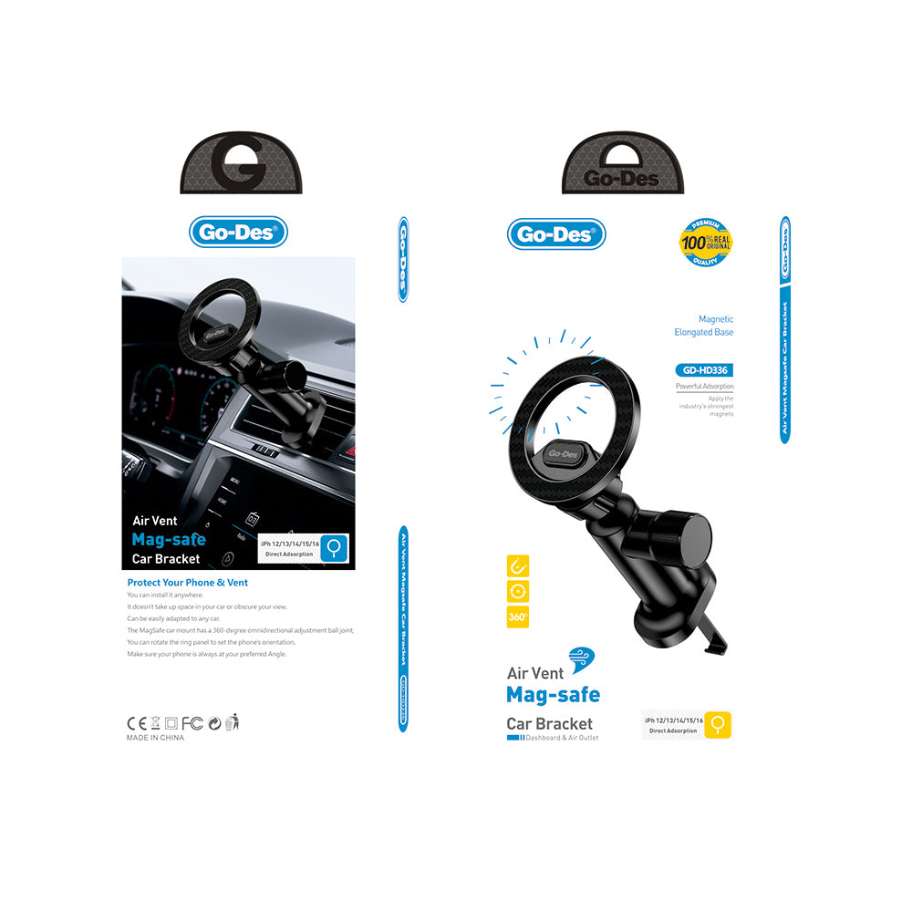 Go Des GD-HD336 Havalandırma Tasarım Magnetik Araç Telefon Tutucu Go Des GD-HD336 Havalandırma Tasarım Magnetik Araç Telefon Tutucu